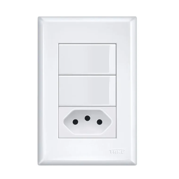 2 Interruptores Simples e Tomada Fame 2P+T 20A/250V Evidence-512a5ccc-2824-490e-a334-e0ad659c59df