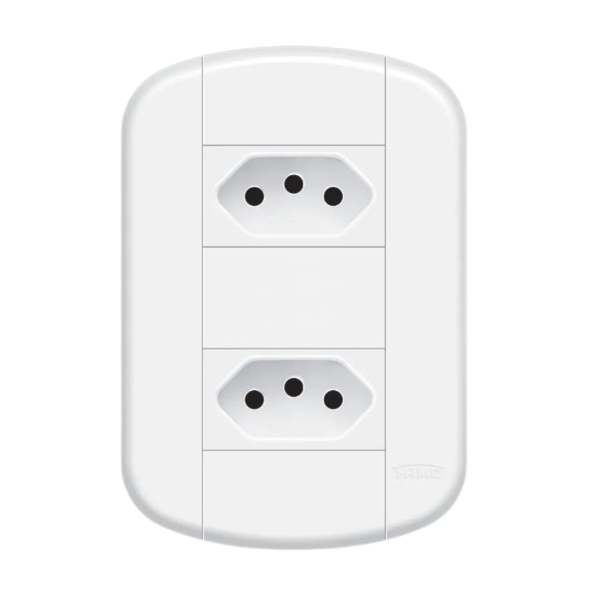 2 Tomadas Padrao 2P+T 10A/250V Distanciadas Blanc Mais Branco-1bfa2b60-d026-47dc-8d73-b7abde89834e