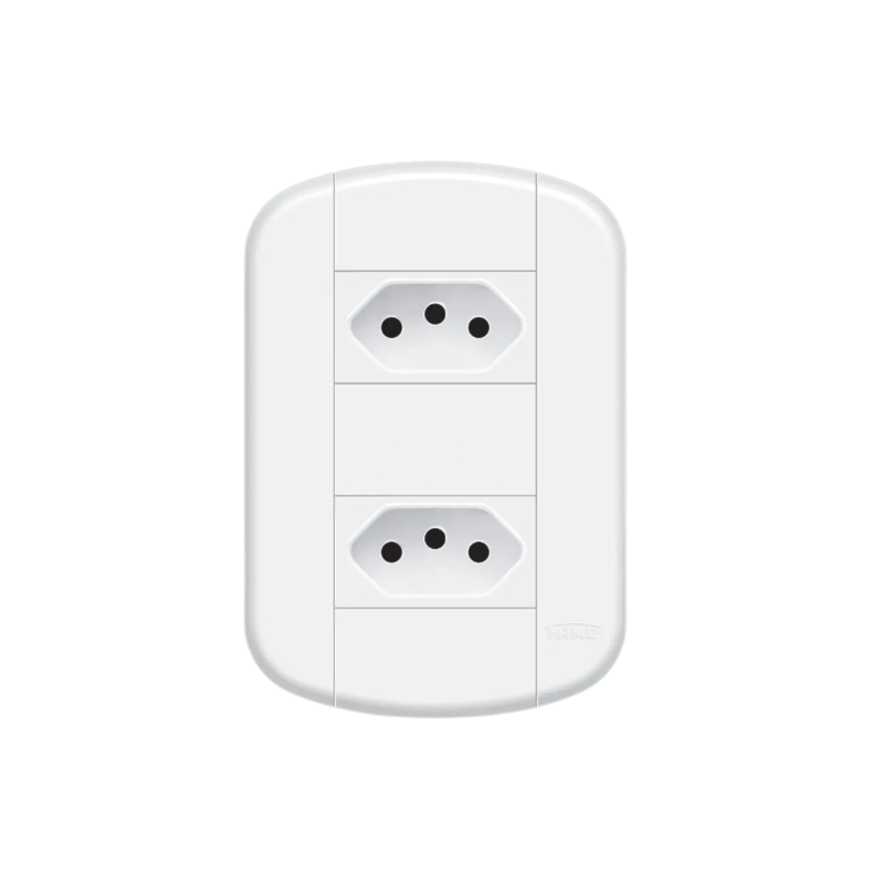 2 Tomadas Padrao 2P+T 10A/250V Distanciadas Blanc Mais Branco-2f0f105a-f29d-49cf-8090-578c5be73f89