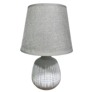 Abaju Mesa Decore 31cm Cinza