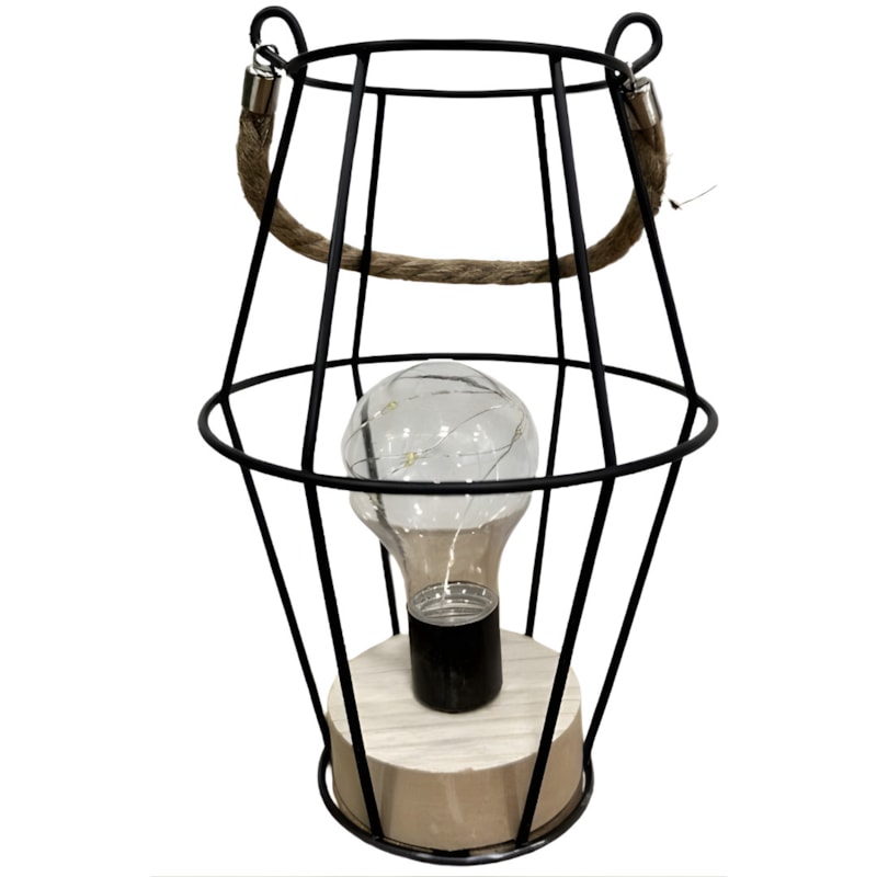 Abaju Mesa Led Decore 14x14x21cm Preto e Creme 604-03629-3efd70f5-97cf-4993-8f5b-5645a8ea4c93