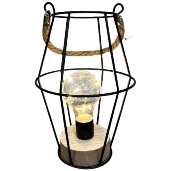 Abaju Mesa Led Decore 14x14x21cm Preto e Creme 604-03629-957c106f-ad40-4ae7-b371-1b409874076c