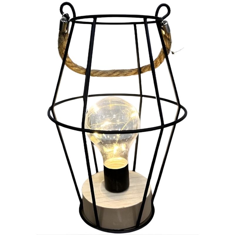 Abaju Mesa Led Decore 14x14x21cm Preto e Creme 604-03629-d3813d28-e4f2-482e-89a9-97fb4f5355c5