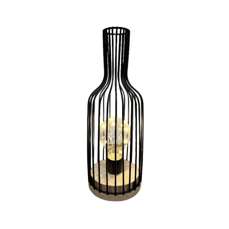 Abaju Mesa Led Decore  Preto e Creme