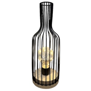 Abaju Mesa Led Decore  Preto e Creme