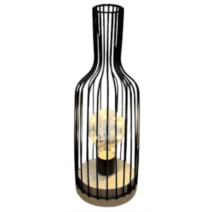 Abaju Mesa Led Decore Preto e Creme