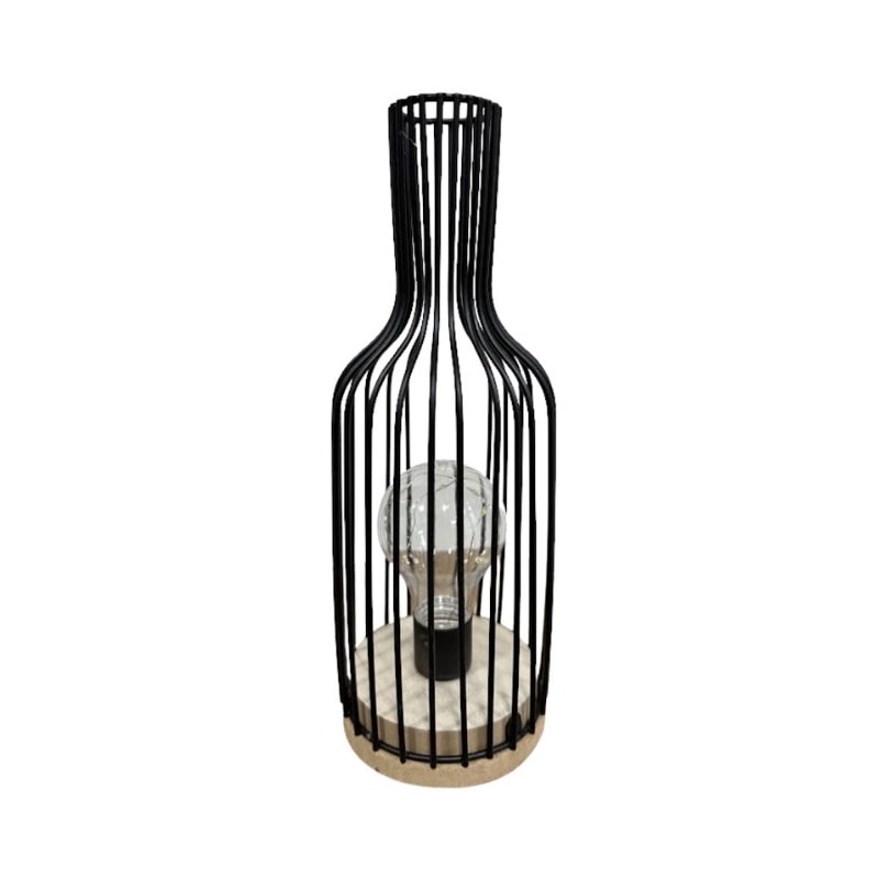 Abaju Mesa Led Decore  Preto e Creme