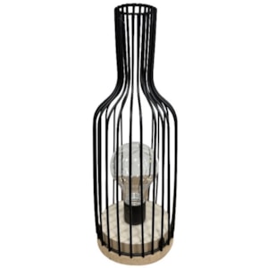 Abaju Mesa Led Decore  Preto e Creme