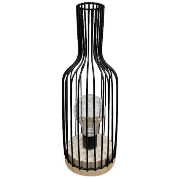 Abaju Mesa Led Decore Preto e Creme-094e5ed7-308e-4f8b-8d6b-c0d6cf3475ae