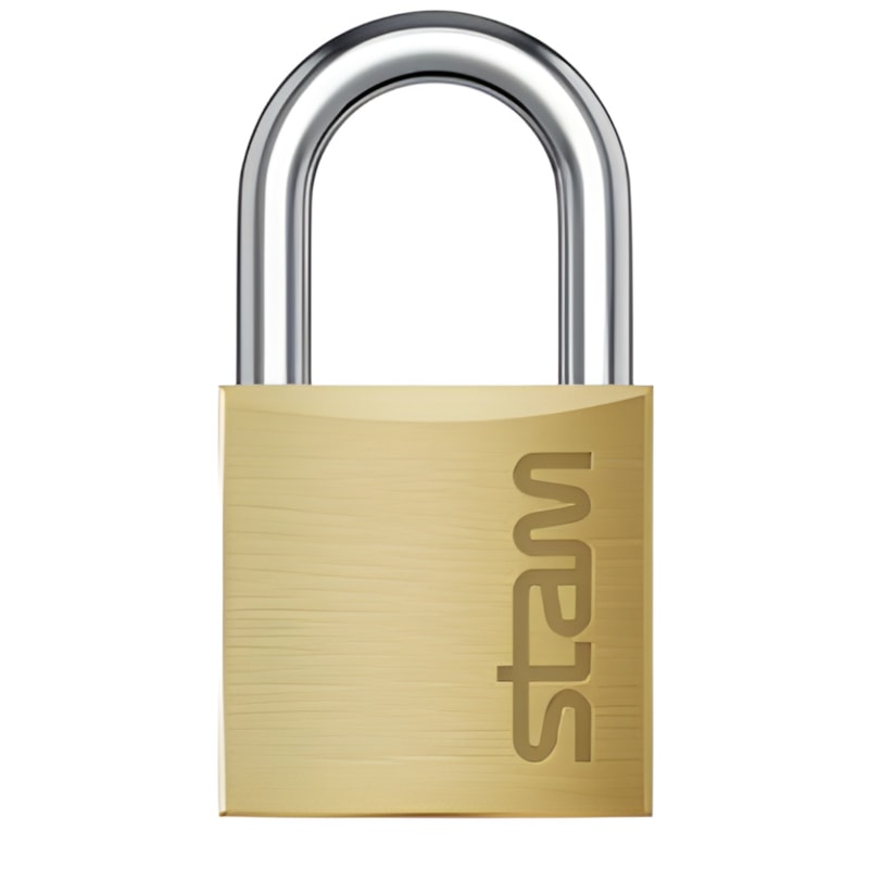 Acadeado Stam 25MM Latao Macico Encartelado-6c110f62-f791-45a7-9b2b-63194f5f3b4e