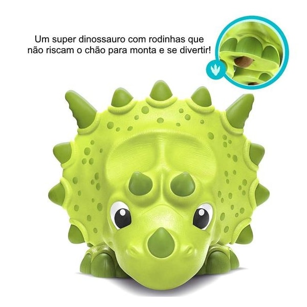 Andador Coleção Giant Dinos Triceratops Veiculo Com Rodas Roma-d0ad3603-2354-40f7-86aa-656051149b44