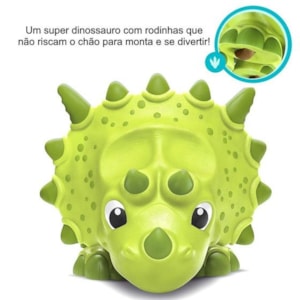 Andador Coleção Giant Dinos Triceratops Veiculo Com Rodas Roma