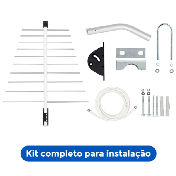 Antena Digital Aquario Log Externa Periodica UHF 20 com Suporte e Cabo-1a051711-6433-4916-939c-0807c6f4b2a4