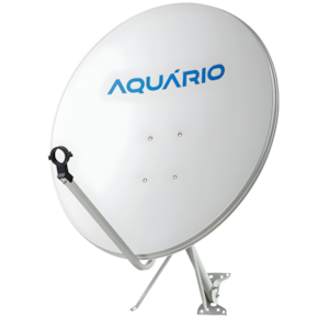Antena Parabólica Aquário Offset 75cm para Banda KU + receptor digital