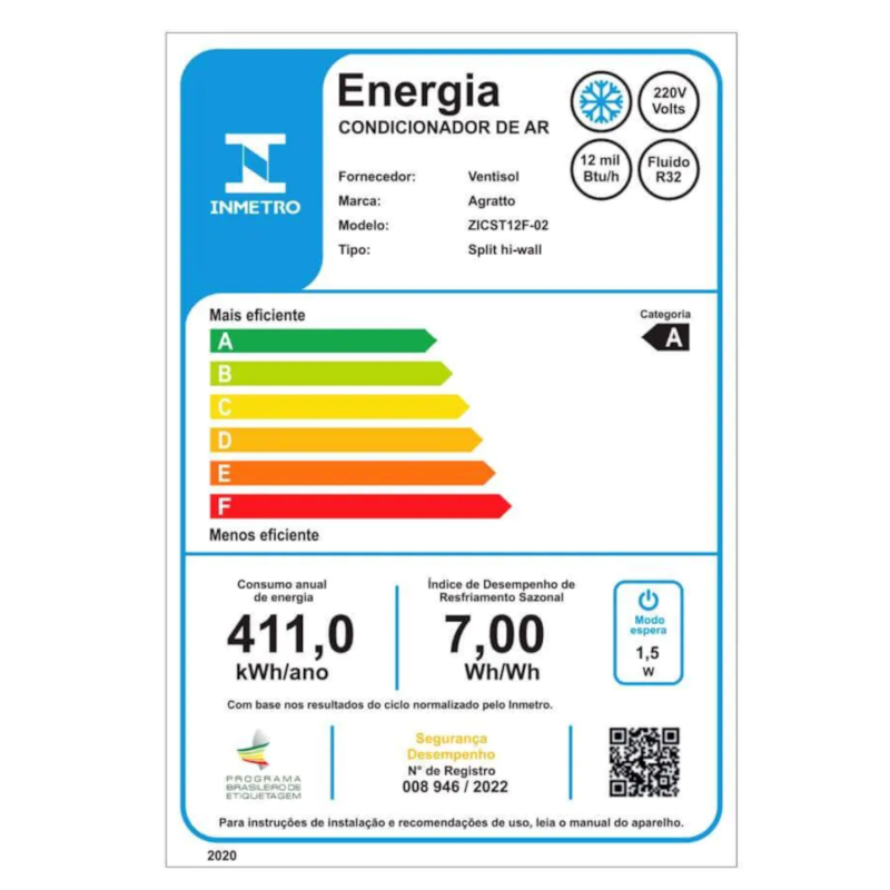 Ar Condicionado Agratto Split 9000BTUS Zen Inverte Top ZICSTPF-02-9KBTU-1793f6d8-0b09-4107-9cc3-64aeb329ccbb