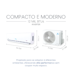 Ar Condicionado Split Techfrio 12MIL Btus Inverter Pop TechpOpind 12K