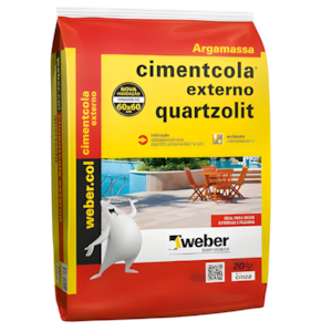 Argamassa Quartzolit AC2 20KG Cimentcola Externo Cinza