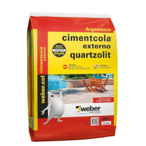Argamassa Quartzolit AC2 20KG Cimentcola Externo Cinza