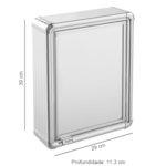 Armario Astra Plastico com Perfil de Aluminio com 1 Porta de Sobrepor 29X39X11,3