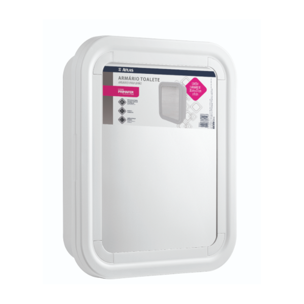 Armario Atlas para Banheiro Toalete 30X37X9CM Plastico Branco-466bba03-65a0-402f-93ed-cbb393d284ac