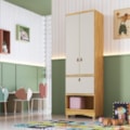Armário Infantil Peroba Lilo Multifuncional 2 Portas 1 Gaveta Amêndoa e Off White 9375.100-78aacca8-1f60-4322-a66d-e2c071ef30e8