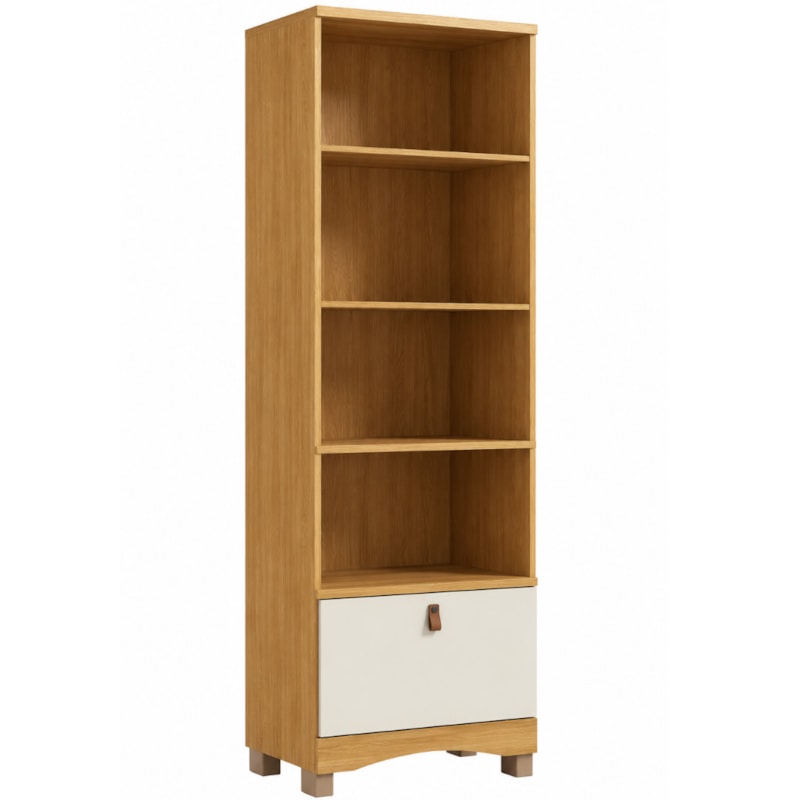 Armário Infantil Peroba Lilo Multifuncional 2 Portas 1 Gaveta Amêndoa e Off White 9375.100-baffaf30-57f6-48c1-a0f1-be255e96de94