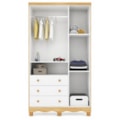 Armario Peroba Luna New 3 Porta 3 Gavetas Branco Brilho/Amendoa-5daa4789-e80b-4b0a-85e5-28c58ad37b19