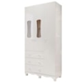 Armario Peroba Luna New 3 Portas 3 Gavetas Branco Brilho-26358bcf-9cf2-492d-9bc8-c8adf6dba782