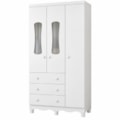 Armario Peroba Luna New 3 Portas 3 Gavetas Branco Brilho-39d8ccfe-9079-44d3-8535-01f46d47609d