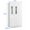 Armario Peroba Luna New 3 Portas 3 Gavetas Branco Brilho-fef9a7b2-821a-4982-8936-b6be75561ab9