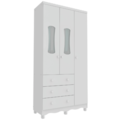 Armario Peroba Luna New 3 Portas 3 Gavetas Branco Brilho-d20c9d66-6864-4754-87d8-6b115794c297