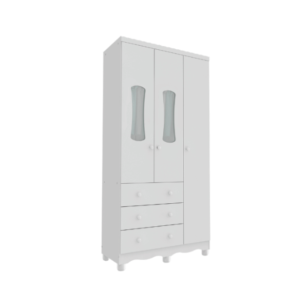 Armario Peroba Luna New 3 Portas 3 Gavetas Branco Brilho-fdb16d33-3433-4fd1-9572-b7f19576c131