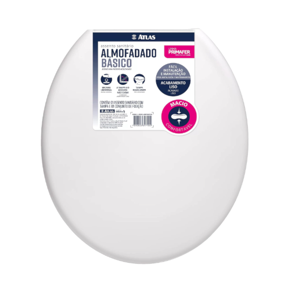 Assento Sanitario Almofadado Basico Atlas Plastico Branco-507befec-b3ae-4a89-a02e-4821c02d3ad9
