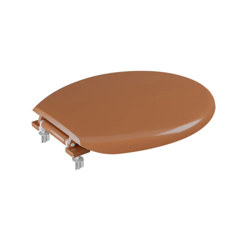 Assento Sanitario Astra Almofadado Oval Caramelo 