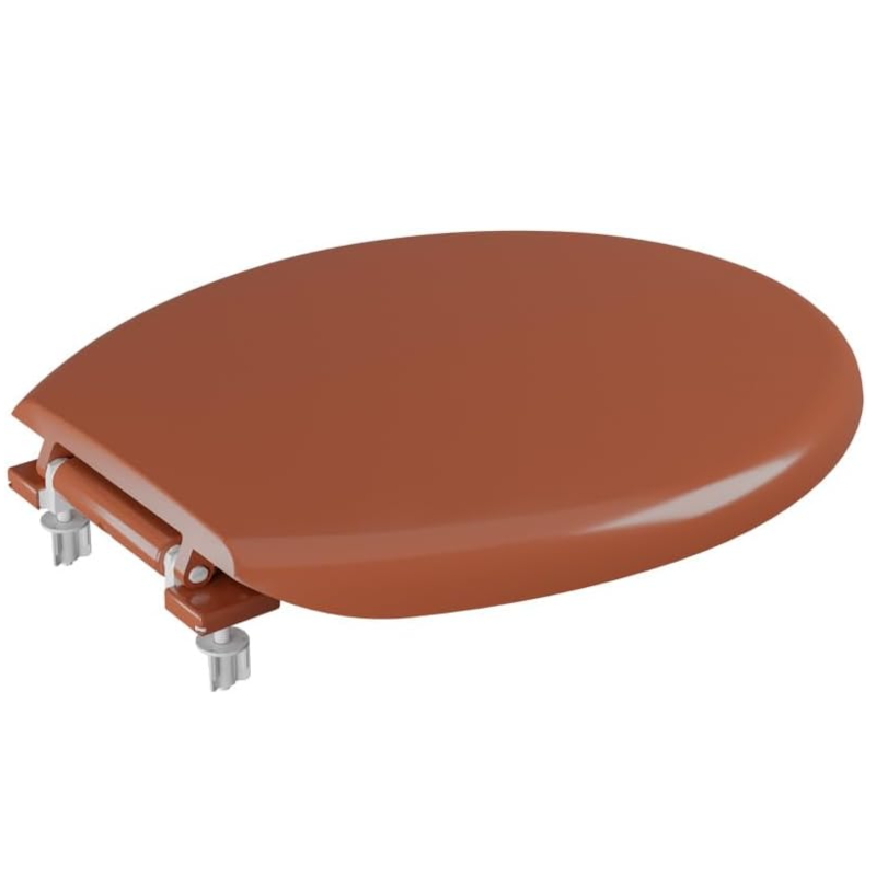 Assento Sanitario Astra Almofadado Oval Caramelo