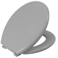 Assento Sanitario Astra Almofadado Oval Cinza -25b27b58-633a-48bf-bc88-ec306123b588