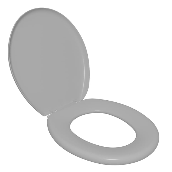 Assento Sanitario Astra Almofadado Oval Cinza -f10d1257-f101-4503-93ad-723d03931cd4
