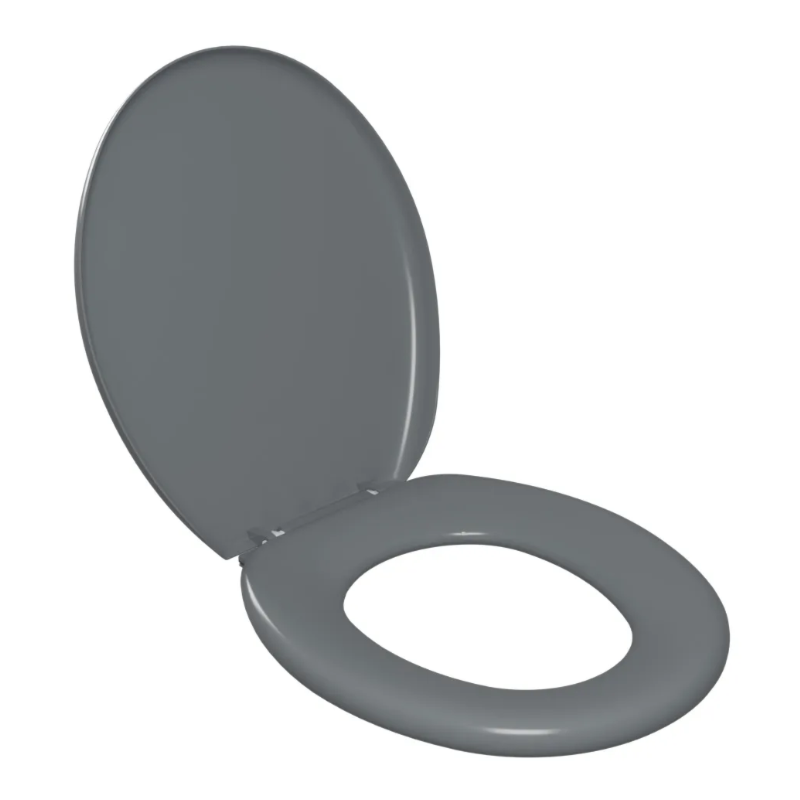 Assento Sanitario Astra Almofadado Oval Cinza -974e215b-5393-401e-8c00-23456433853a