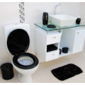 Assento Sanitario Astra Almofadado Oval Preto-31eb1988-9149-4827-9a68-07e15bba3a6b