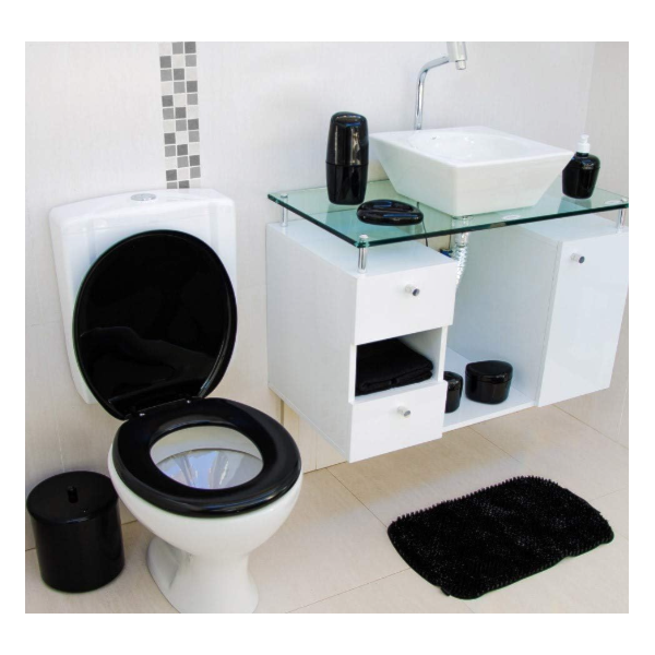 Assento Sanitario Astra Almofadado Oval Preto-89fd8d9d-a4dd-4f0a-8e4b-b838dd1fc7fd