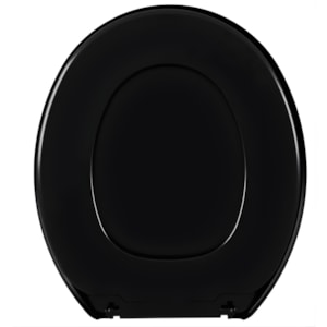 Assento Sanitario Astra Soft Oval Preto