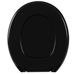 Assento Sanitario Astra Soft Oval Preto