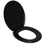 Assento Sanitario Astra Soft Oval Preto