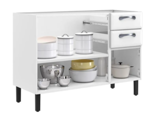 Balcao Itatiaia New Premium sem Tampo 3 Portas 2 Gavetas Branco