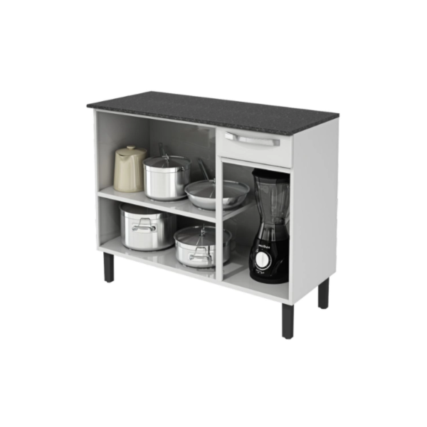 Balcao Itatiaia Rose 3 Portas 1 Gaveta Branco 2023 IG3G1-105-f93b1b6e-33d5-44b2-83a5-12eb823b9526