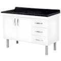Balcao para Pia Rorato Toquio 2 Portas 3 Gavetas Branco-4ab2f7b0-9309-48b8-bc2c-f5816e2f2fbe