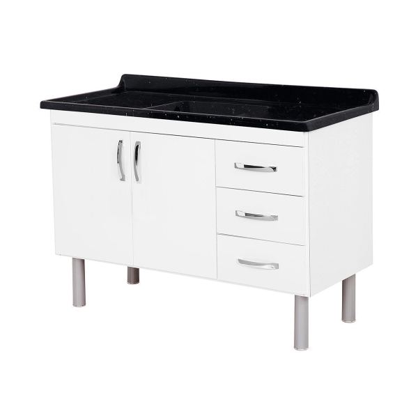 Balcao para Pia Rorato Toquio 2 Portas 3 Gavetas Branco-cbf3e99b-3cbe-466d-95a6-56de0f2e5799