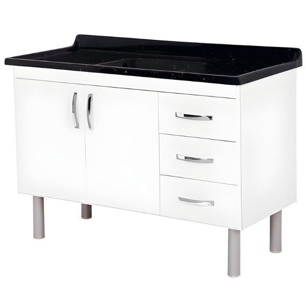 Balcao para Pia Rorato Toquio 2 Portas 3 Gavetas Branco-d8cb2c12-ae54-4c7a-acbd-37e4d4c860a5