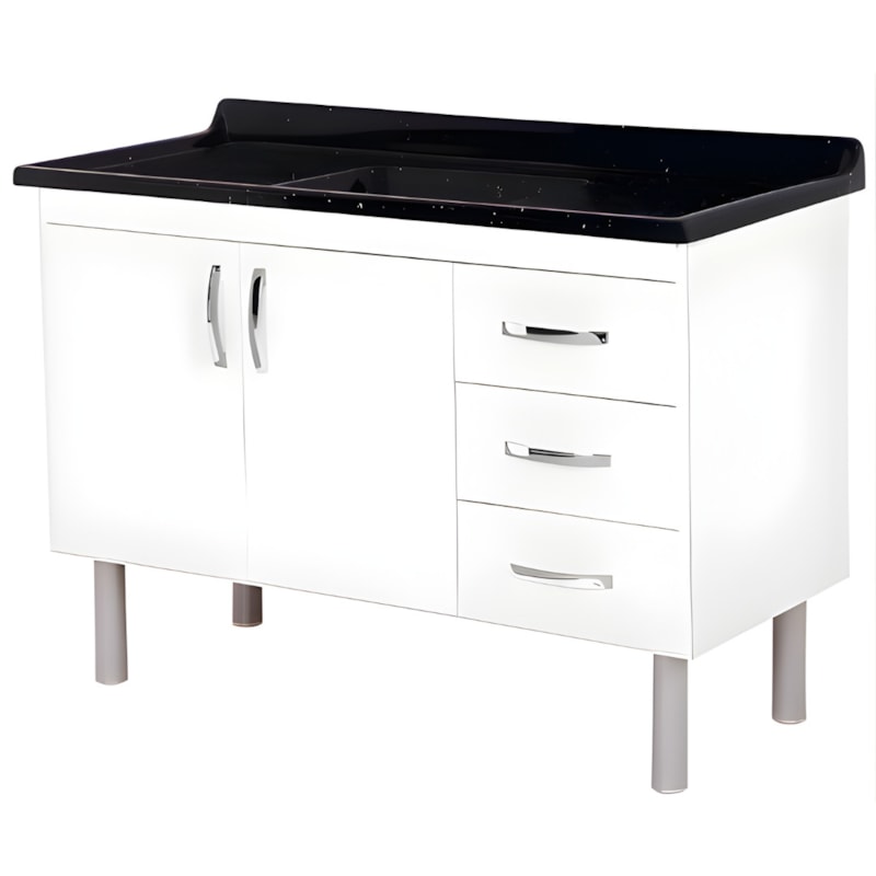 Balcao para Pia Rorato Toquio 2 Portas 3 Gavetas Branco-d9df129c-7e91-40fb-9013-9af20fa248e7