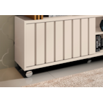 Bancada Briz 1.36 HB Moveis 1 Porta de Correr para Tv de ate 50" Off White/Castanho